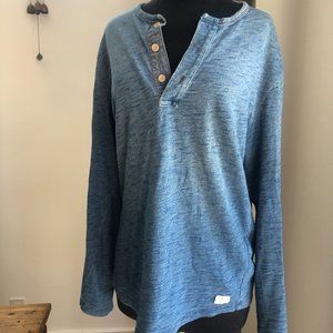 Lucky Brand True Indigo Blue Washed Denim Longsleeve